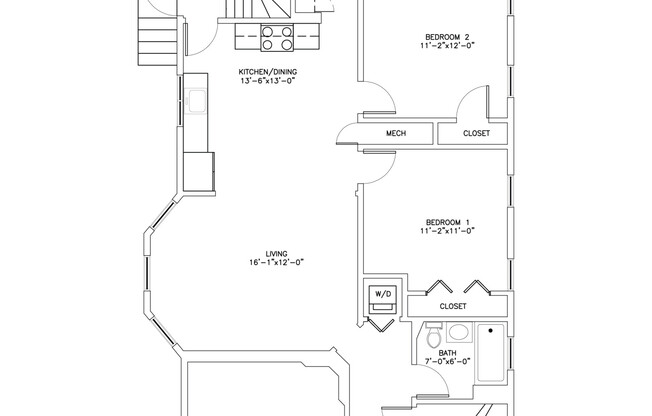 4 beds, 1 bath, 1,178 sqft, $4,500, Unit 1