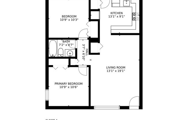 2 beds, 1 bath, 625 sqft, $2,250, Unit 11