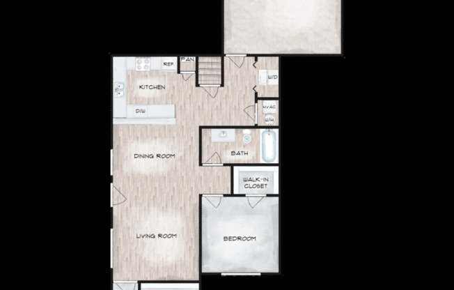2 beds, 1 bath, 1,031 sqft, $1,285