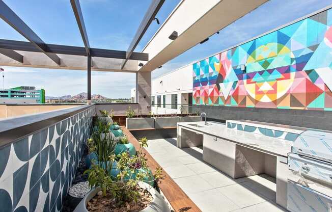 Trovita Rio Apartments in Tempe, Arizona Patio with BBQ