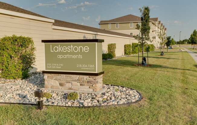 Property Signage at Lakestone Apartments, Moorhead, MN