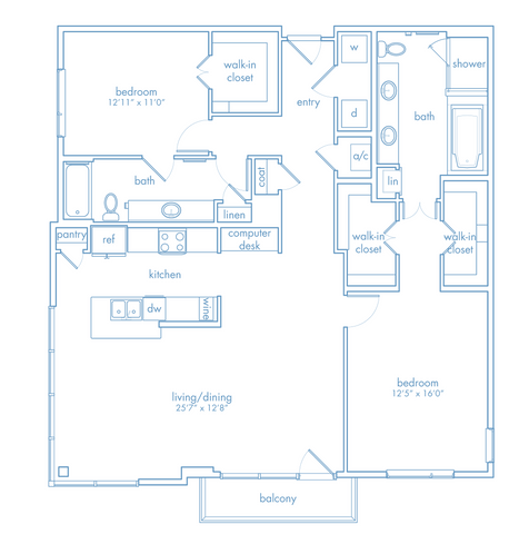2 beds, 2 baths, 1,565 sqft, $3,019