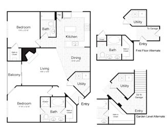 2 beds, 2 baths, 1,133 sqft, $3,800