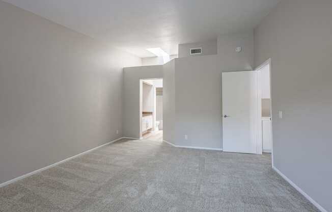 A room with carpeted floor and white walls. at Harbor Pointe, California