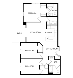 3 beds, 2 baths, 1,293 sqft, $1,795
