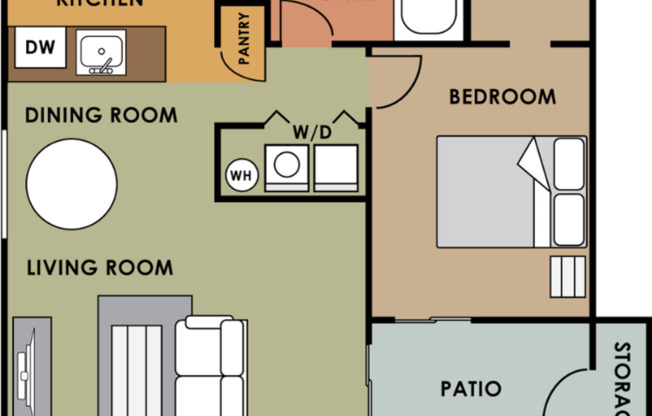 1 bed, 1 bath, 750 sqft, $1,400, Unit 214