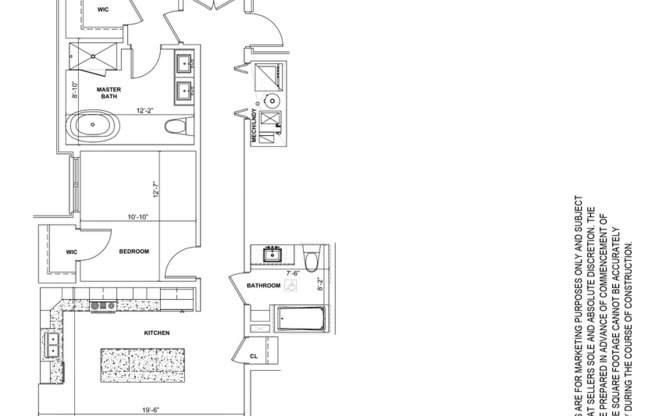 2 beds, 2 baths, 1,230 sqft, $2,625, Unit 800-1W
