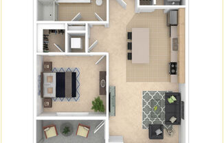 1 bed, 1 bath, 722 sqft, $1,649
