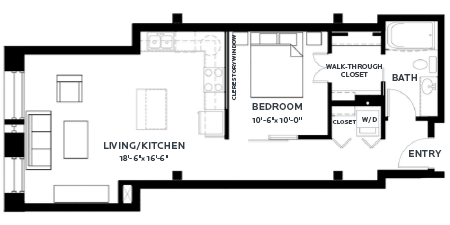 1 bed, 1 bath, 676 sqft, $1,467