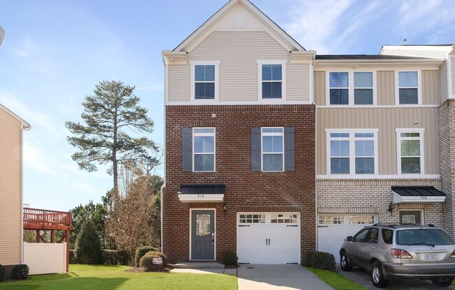 Spacious 3-Bedroom, 4-Bath End-Unit Townhome in Prime Cary Location!