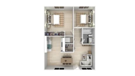 a floor plan of a house with a bedroom and a bathroom at Element LLC, Sunnyvale