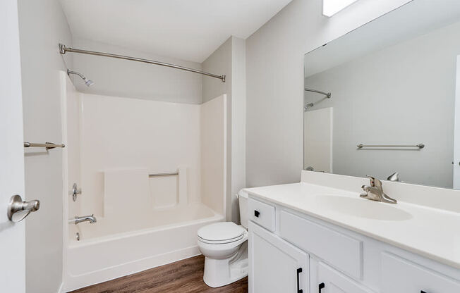 Spacious Shower with Tub