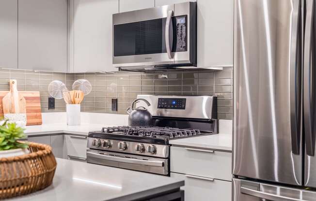 Stainless Steel Stove at The Herald Apartments