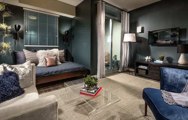 Studio Apartment With Modern Furniture at Berkshire K2LA, Los Angeles, CA