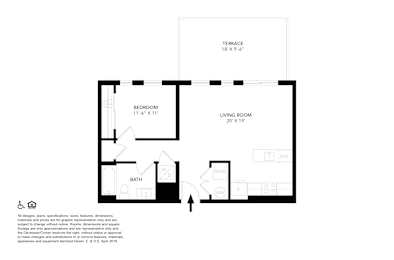 1 bed, 1 bath, 608 sqft, $1,905