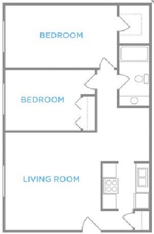 2 beds, 1 bath, 800 sqft, $837