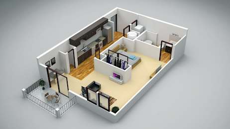 1 bed, 1 bath, 632 sqft, $1,253