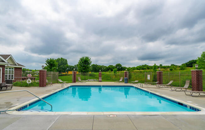 Pool Side Relaxing Area at Lynbrook Apartment Homes and Townhomes, Elkhorn, 68022