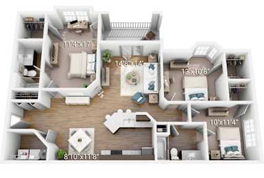 3 beds, 2 baths, 1,367 sqft, $2,005