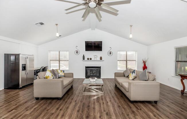 a view of a living room