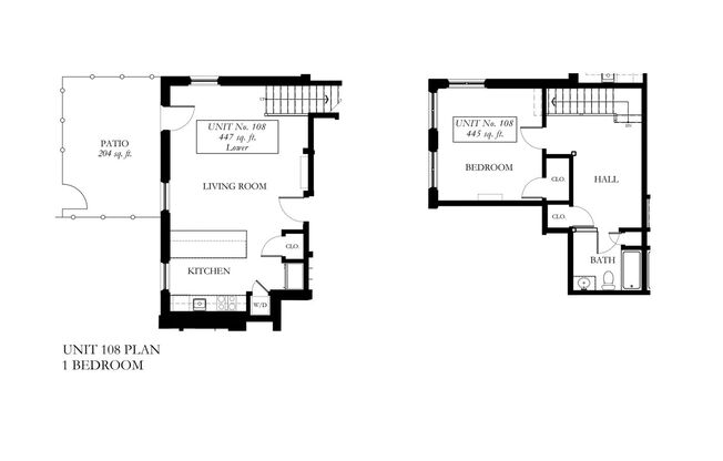 1 bed, 1 bath, 1,096 sqft, $2,050, Unit 108