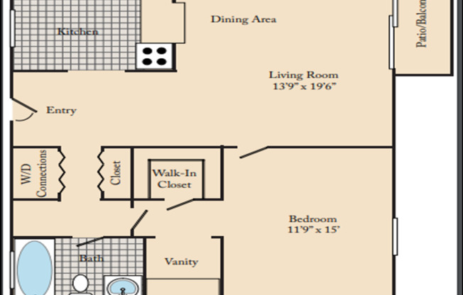 1 bed, 1 bath, 725 sqft, $1,895, Unit V208