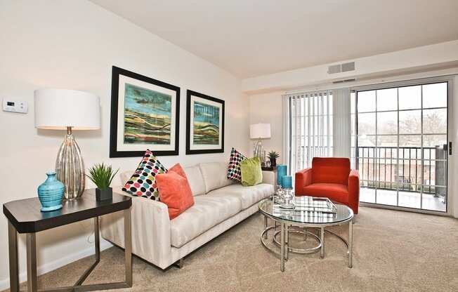 Living Room in Fairfax Apartment at Fairfax Square at Fairfax Square, Fairfax, Virginia