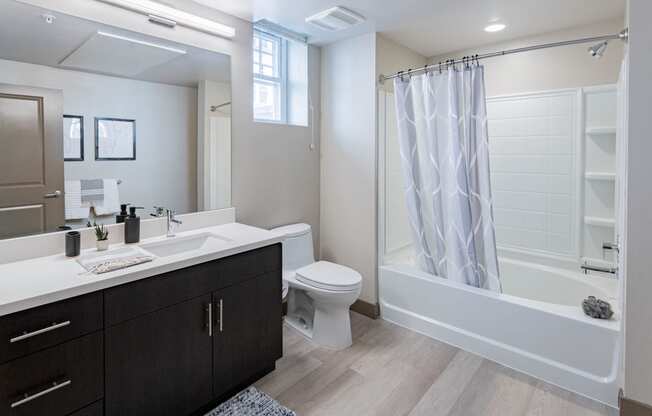 furnished bathroom at Bayswater Apartments, Burlingame, 94010