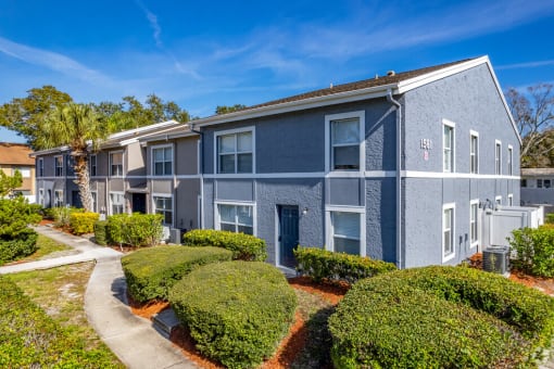 Building exterior at Pineview Apartments, in Clearwater, FL 33755