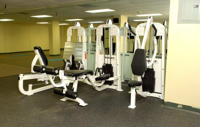 a gym full of exercise equipment in a building at Fairways of Inverrary, Lauderhill, Florida