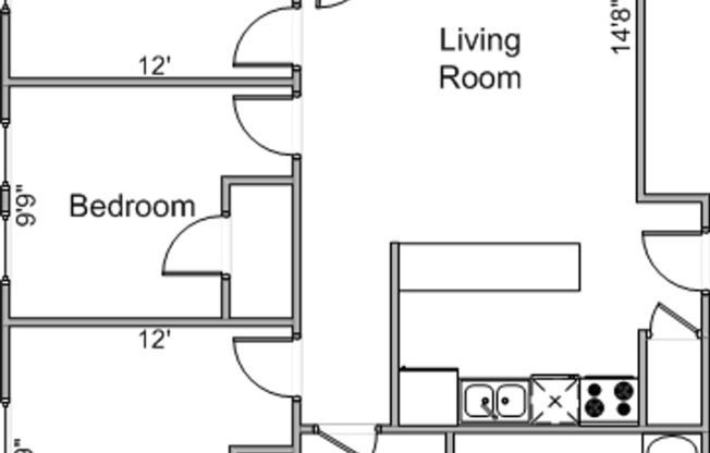 3 beds, 1 bath, 834 sqft, $3,325, Unit 45R-201