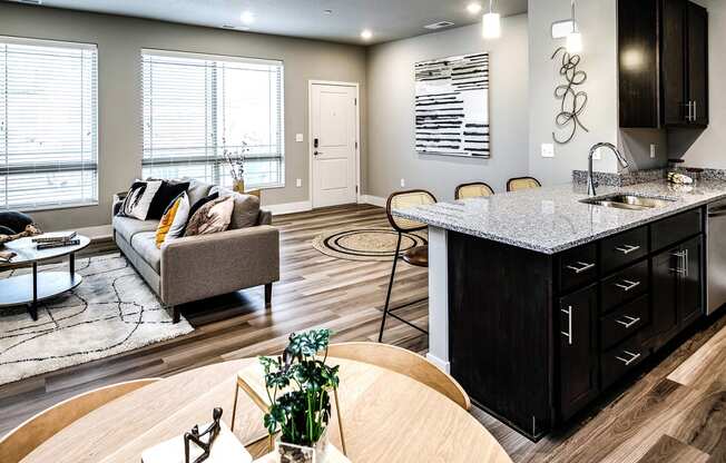 Living Room at Sterling Prairie Trail North in Ankeny, IA