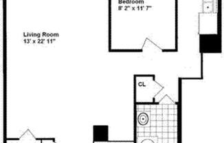 1 bed, 1 bath, 740 sqft, $6,200, Unit 15I