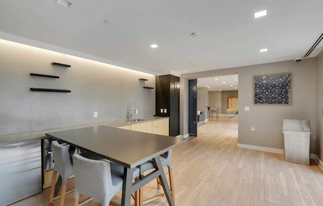 Clubroom with sink at The Graham at Southern Towers, Alexandria
