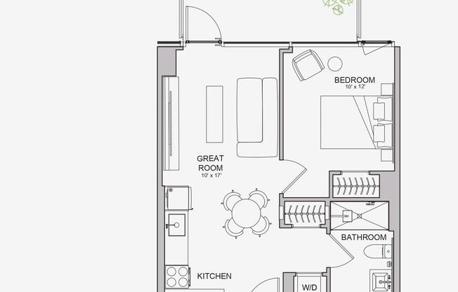 1 bed, 1 bath, $4,450, Unit 826