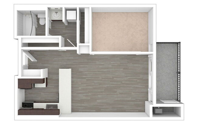 1 bed, 1 bath, 591 sqft, $3,080