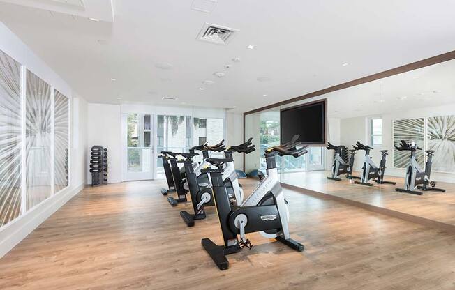 Cardio equipment at The Rey Apartments in San Diego, 92101