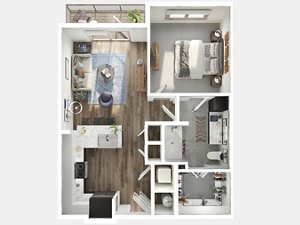 1 bed, 1 bath, 678 sqft, $1,499