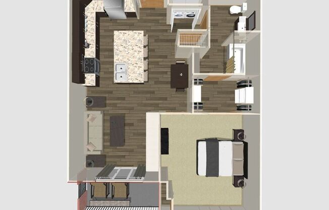 1 bed, 1 bath, 821 sqft, $1,765, Unit 104-313
