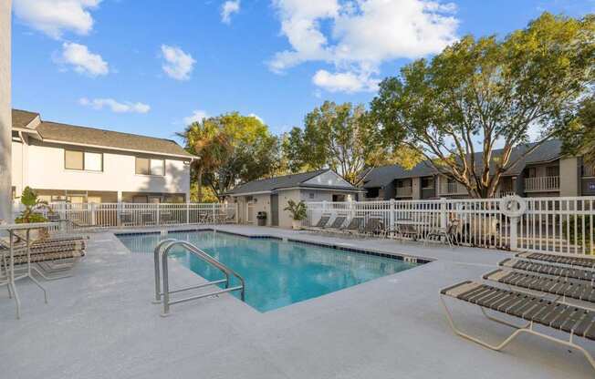 The Park at Murano Apartments Pool Area and Lounge Chairs