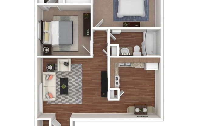 2 beds, 1 bath, 766 sqft, $1,325