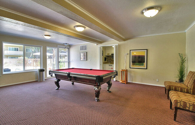 Billiards Table In Clubhouse at Aviana, California, 94040