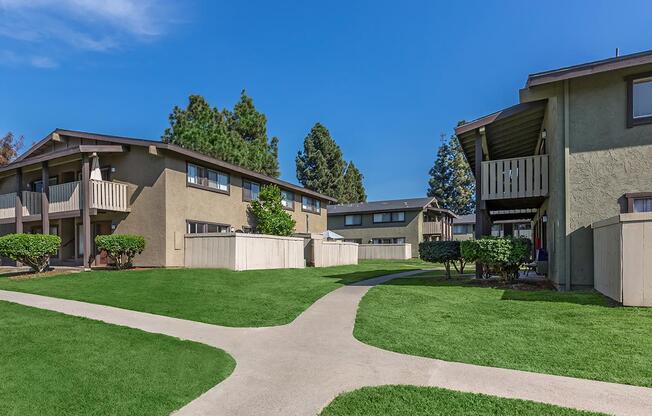 a large lawn in front of a house