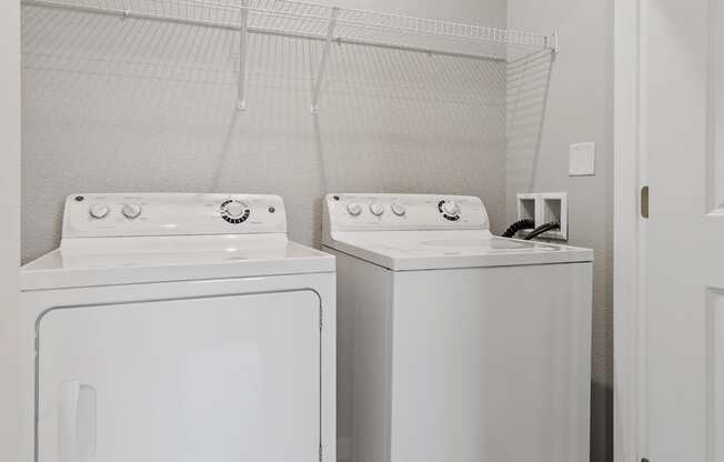 Full sized Washer/Dryer offered in each apartment Home