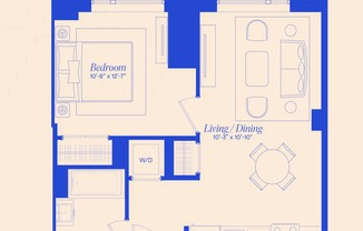 1 bed, 1 bath, $4,458, Unit 1107N