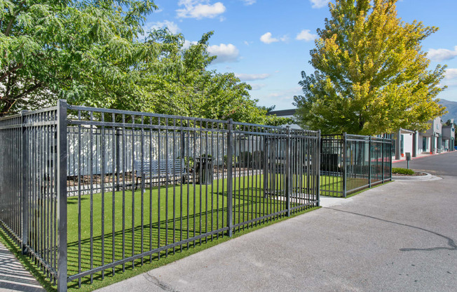 photo of a custom ornamental steel fence installed by first fence company in hillside, il