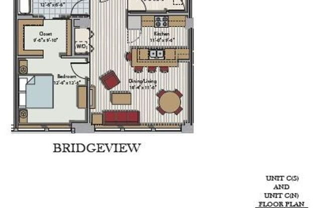 1 bed, 1 bath, 860 sqft, $1,785, Unit 403