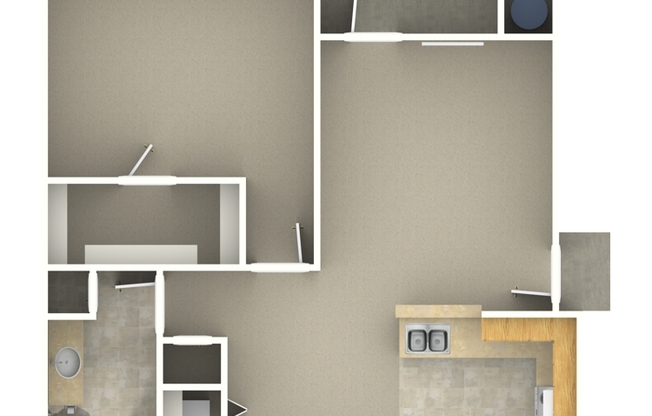 1 bed, 1 bath, 727 sqft, $989