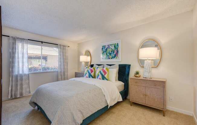 Model Home Master Bedroom at Canyon Terrace Apartments, Folsom, CA