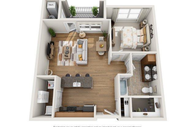 One bedroom apartment for rent Williamsburg, VA